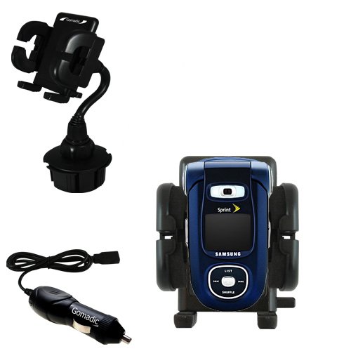 Samsung SPH-A920 Auto Cup Holder with Car Charger - Uses Gomadic TipExchange