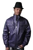 Live Mechanics Dual Force Blackberry Leather Jacket