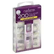 Nailene Full Cover Nails, Active Square, with Glue 200 nails
