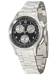 Hamilton Men's H76412133 Aviation Chronograph Black Dial Watch