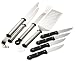 Mr. Bar-B-Q 7-Piece Oval Stainless Steel Handle Tool Set