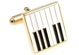 Gold Piano Keyboard Music Cufflinks Cuff Links