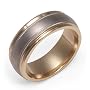 14k Yellow and White Gold Engraved Wedding Band