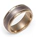 14k Yellow and White Gold Engraved Wedding Band