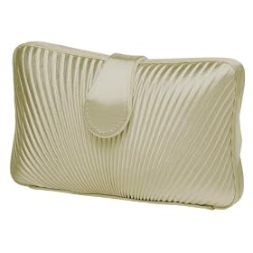 Satin pleats, mini clutch, Evening Bag - Almendra (71 973)