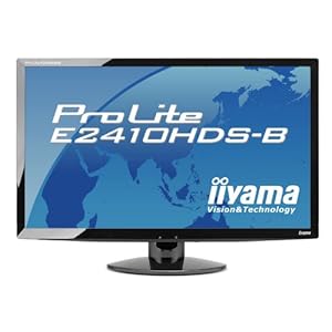iiyama 24インチワイド液晶ディスプレイ 1920×1080(フルHD1080P)対応 3系統入力装備 マーベルブラック PLE2410HDS-B1