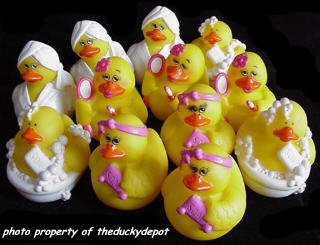 4193AHWaE2L One Dozen Mini SPA Rubber Duckie Ducky Duck Party Favors