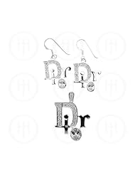 Sterling Silver -Dior Inspired Earrings Pendant Set DIS001