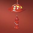 4" Firefighters Fireman Hat With Hydrant Christmas Ornament