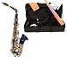 Musical Instruments : Barcelona Alto Saxophone with Case, Reeds, Cleaning Rod, Polishing Cloth, Gloves, and Cork Wax - Blue