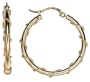 14k Yellow Gold Fancy Hoop Earrings