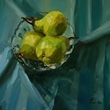 IMAGE OF 'Pear Obsession', Original Painting, Home Decor Artwork