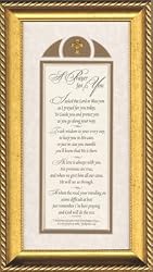 A Prayer For You 12" x 14" framed Art in Beautiful Golden Decorative Frame