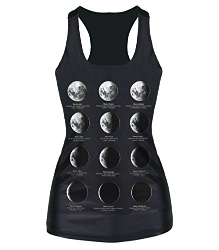 ROPALIA Women's Punk Digital Print Singlet Gothic Tank Tops