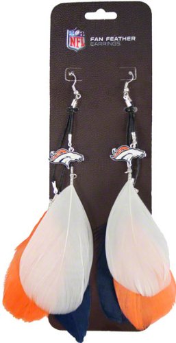 Denver Broncos Team Color Feather Earrings