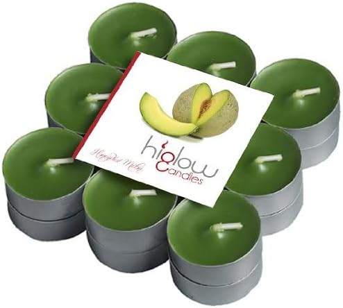 Holiday's Green Scented Tea Lights - 18 Pack Honeydew Melon - Green Tealight Candle Set Perfect Holiday Gift
