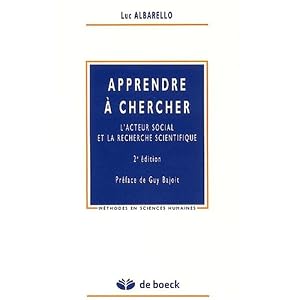 Apprendre à chercher. L'acteur social et la recherche scientifique, 2ème édition