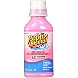 Pepto-Bismol Max 5 Symptom Relief, Including Upset Stomach & Diarrhea 12 Oz (Pack of 3)