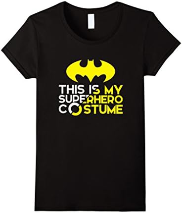 Women's Bat-man Superhero Comic Fan Halloween Costume Geek T-Shirt XL Black