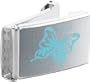 Web Butterfly Slvr/Baby Blue 1.25" Wide