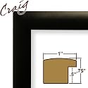 8x10 Picture Frame / Poster Frame 1" Wide Contemporary Matte Black (N1WB3)
