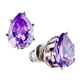 Pugster Elegant Dangle Drop Amethyst Crystal Chandelier Earrings