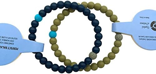 2 Matte Color Perfect Balance Men's Wristband - Large Size