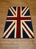 100cm x 150cm (3ft3in x 5ft) ~ UNION JACK RUG / GREAT BRITAIN RUG Flag Design and Style Rug - A Good Quality Wilton Carpet Rug - Woven Backing - Ideal for themes like Royal Wedding, Football, England, World Cup, Olympics, Rugby, Common Wealth, Games, History, Athletics, Banners, Signs etc. - This is a clearance item - HURRY!!!!!