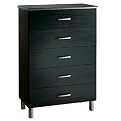 5 Drawer Chest - Black