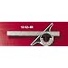 Starrett 12-12-4R Non-Reversible Bevel Protractor, Black Wrinkle Finish, 12" Size, 4R Graduations