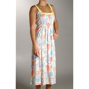 Liz Claiborne Printed Long Nightgown Sleeveless (Z324634)