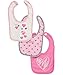 Calvin Klein Infant Girls Pink & Multi Color 3 Pack Heart Print Bibs