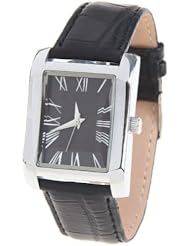 Orient Idea Ori-0276E Unisex Wrist Quartz Analog Watch Timepiece with PU Leather Band - Black