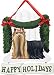 yorkshire_terrier43yorkshire terrier - Yorkshire Terrier Holidays Sign Picket Fence