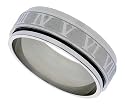 Surgical Steel 5/16" (8mm) Spinner Ring W/ Roman Numerals