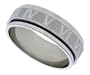 Stainless Steel 5/16 in. (6 mm) Spinner Ring w/ Roman Numerals (Available in Sizes 7 to 14)