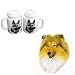 Full Color Sheltie Large Salt and Pepper Shaker, Porcelain by Rosalinde (4')