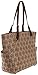 MICHAEL Michael Kors Jet Set Monogram Signature Jacquard Tote,Beige/Black/Mocha,one size