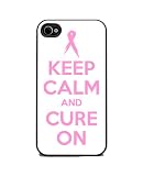 Keep Calm and Cure On Breast Cancer - iPhone 4 or 4s Cover
