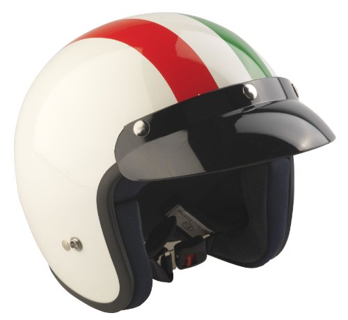 Viper Rs-04 Open Face Helmet White/Red/Green 