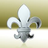 Louisiana Fleur-de-Lis Chrome Car Emblem