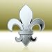 Louisiana Fleur-de-Lis Chrome Car Emblem