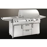 Fire Magic Gas Grills Echelon E790s All Infrared Natural Gas Grill With Double Side Burner & Power Hood On Cabinet Cart