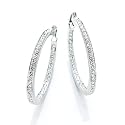 Buckley Pave Set Hoop Earrings