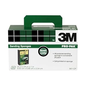 3M 901-CP Sanding Sponge, 3-3/4 in x 2-5/8 in x 1 in, Medium/Coarse Grit 3M 901-CP Sanding Sponge, 3-3/4 in x 2-5/8 in x 1 in, Medium/Coarse Grit