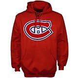 NHL Old Time Hockey Montreal Canadiens Red Big Primary Logo Pullover Hoodie Sweatshirt (Small)