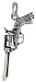 Sterling Silver 1 1/8" (29 mm) Cavalry Colt Revolver "Peacemaker" Pendant