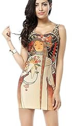 Sexy Polyester/Spandex General Print Stretchy  Dress