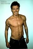 (24x36) David Beckham (Shirt Off, Tattoos) Sports Poster Print