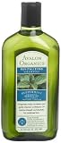 Avalon Organics Shampoo, Strengthening Peppermint, 11-Ounces (325 ml) (Pack of 3)